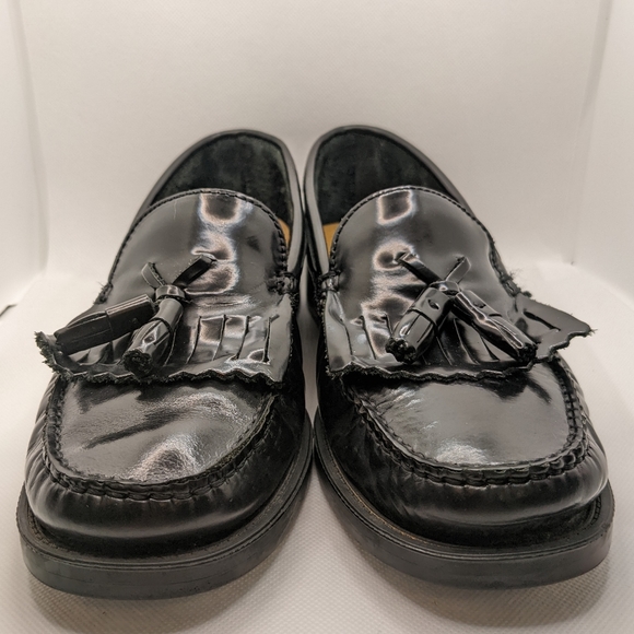 COPY - GH BASS Weejuns MARIETTA II Black Leather Loafers Tassel Kiltie Size 8.5 - Picture 3 of 11